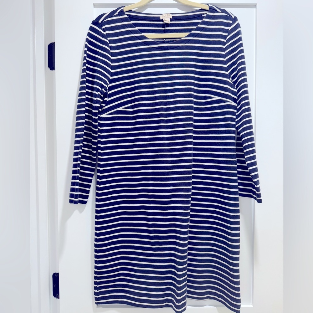 J crew striped shirt dress